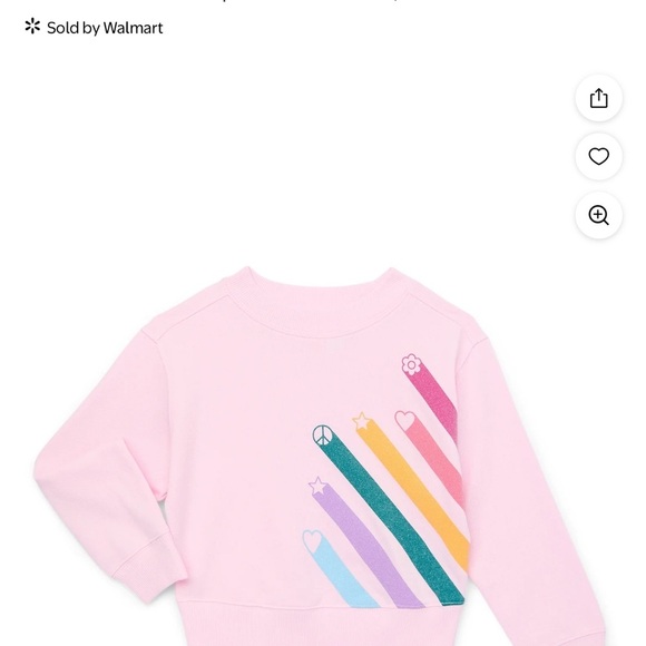 Wonder Nation Pink Rainbow Graphic Sweatshirt - Picture 1 of 6